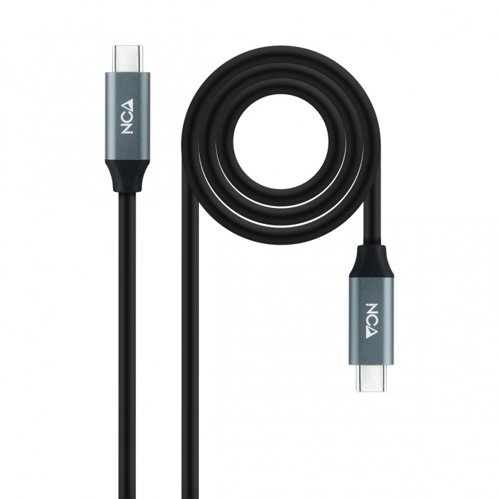 Nanocable Cable USB 3.2 Gen2x2 20Gbps 5A/100W 4K/60Hz USB-C/M-USB-C/M, 1 m