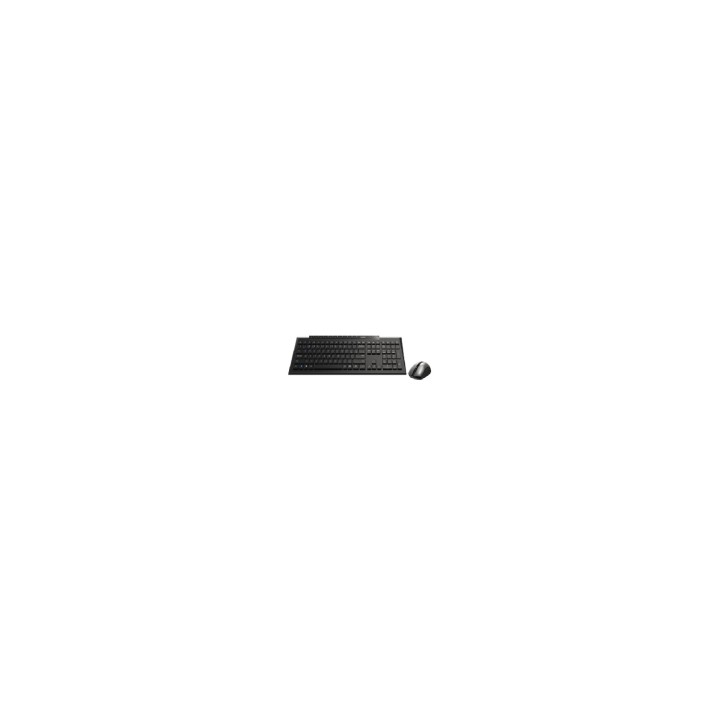 RAPOO Teclado y ratón, Combo 8210M, Inalámbricos, Multimodo, baterÍ­a duradera, Color Negro