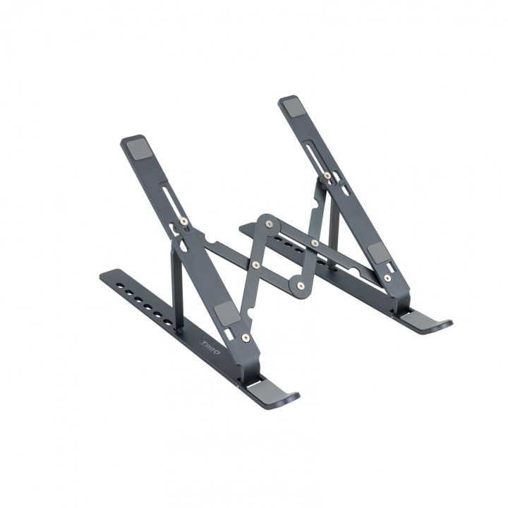 TooQ Soporte Elevador para Portátiles, Tablets, Móviles y Libros, Gris