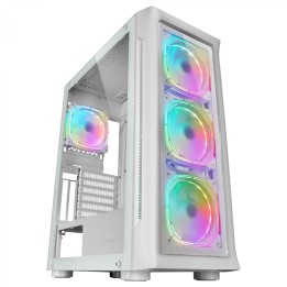 Mars Gaming MC-NEO Blanco Torre Gaming XXL E-ATX Ventana Lateral y Frontal Cristal Templado 4x Ventiladores ARGB 120mm +
