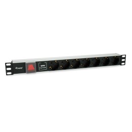 Equip 333309 unidad de distribución de energía (PDU) 7 salidas AC 1U Negro, Plata