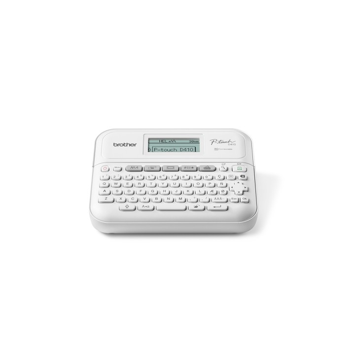Brother PT-D410 impresora de etiquetas Transferencia térmica 180 x 180 DPI 20 mm/s Alámbrico TZe QWERTY