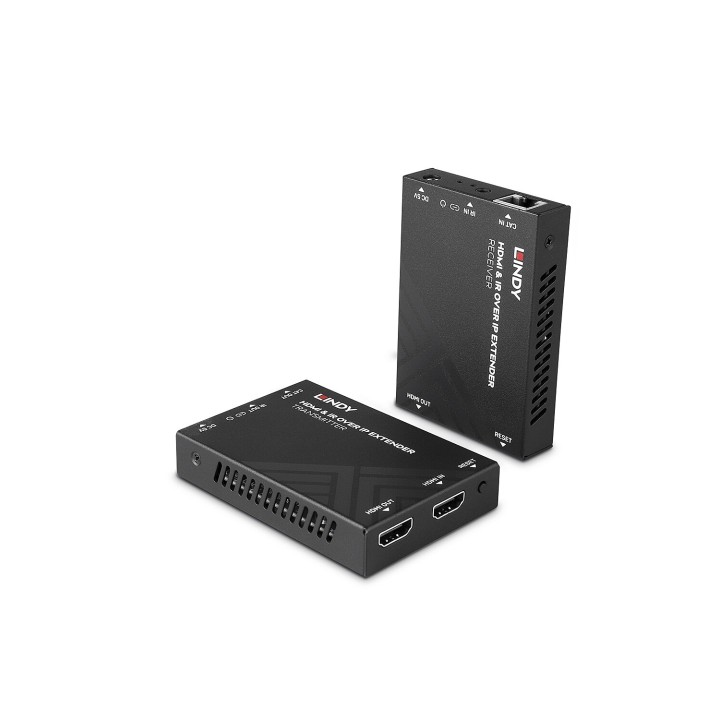 Lindy 38398 extensor audio/video Transmisor y receptor de señales AV Negro