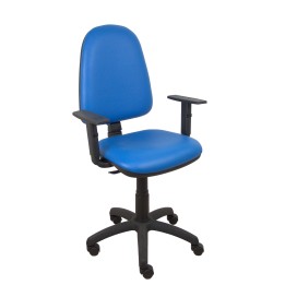 Piqueras y Crespo Silla Ayna similpiel azul brazos regulables
