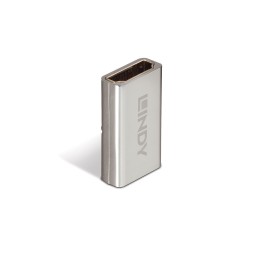 Lindy 41511 cambiador de género para cable HDMI 2.1 Plata