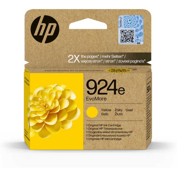 HP 924e Cartucho de Tinta Original EvoMore amarilla