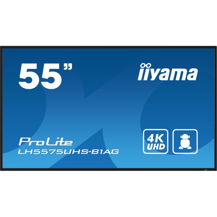 iiyama LH5575UHS‑B1AG ProLite Pantalla plana para señalización digital 138,7 cm (54.6") LCD Wifi 500 cd / m² 4K Ultra HD Negro