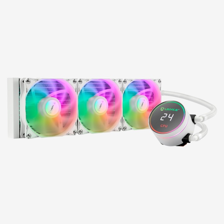 UNYKAch AquaStorm White 360 Procesador Kit de refrigeración líquida 12 cm Blanco 1 pieza(s)