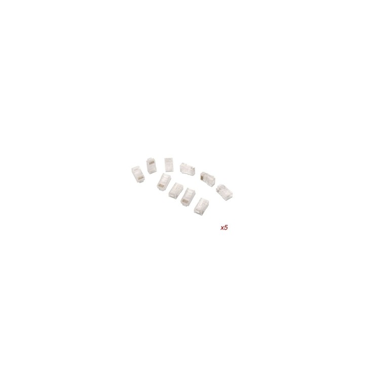 BOLSA 50 CONECTORES AISENS RJ45 8 HILOS CAT.5E AWG24 BLANCO A138-0291