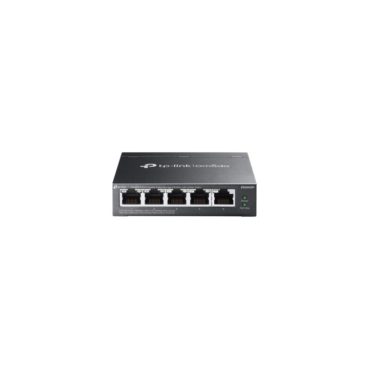 TP-Link Omada ES205G Gestionado Gigabit Ethernet (10/100/1000) Energía sobre Ethernet (PoE) Negro