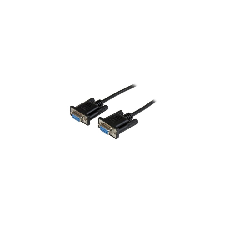 StarTech.com Cable de 1m Nulo de Módem Serie RS232 DB9 - Hembra a Hembra - Color Negro