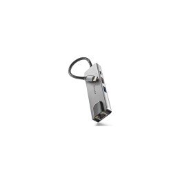 NGS NGS-HUB-0140 hub de interfaz USB 2.0 Type-C 5000 Mbit/s Aluminio, Negro