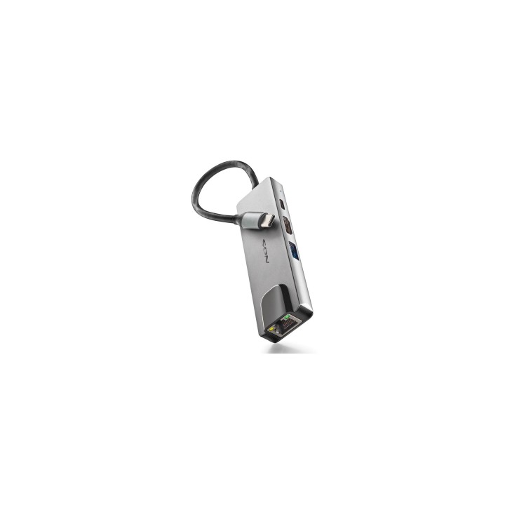 NGS NGS-HUB-0140 hub de interfaz USB 2.0 Type-C 5000 Mbit/s Aluminio, Negro