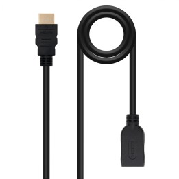 Nanocable Cable HDMI 2.0 Prolongador A/M-A/H, Negro, 1 m