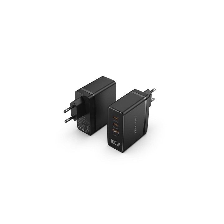 Vention Cargador de Pared FEGB0-EU/ 2xUSB Tipo-C/ 1xUSB/ 100W
