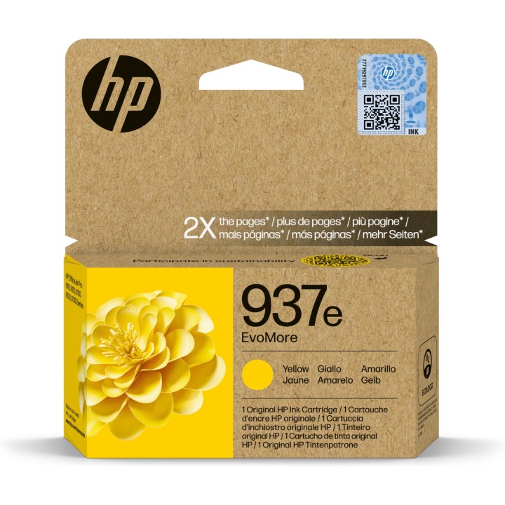 HP 937e Cartucho de Tinta Alta capacidad Original EvoMore amarilla