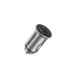 Vention Cargador de Coche FFBH0/ 1xUSB-Tipo C/ 1xUSB/ 20W