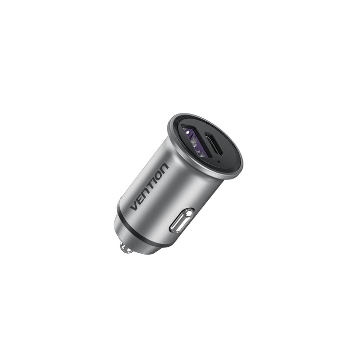 Vention Cargador de Coche FFBH0/ 1xUSB-Tipo C/ 1xUSB/ 20W