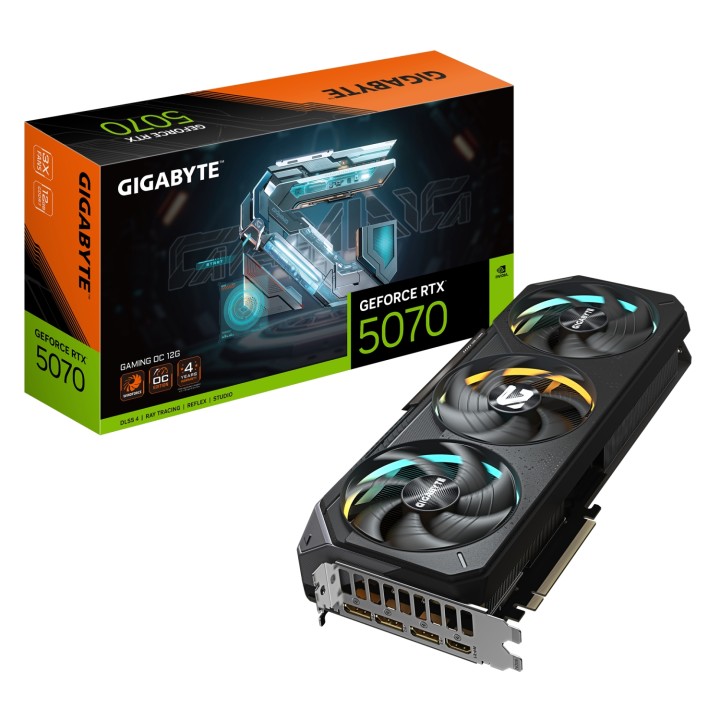 GIGABYTE GeForce RTX 5070 GAMING OC 12G Tarjeta Gráfica - 12GB GDDR7, 192 bits, PCI-E 5.0, XXXX MHz Core Clock, 3 x DP 2.1a, 1
