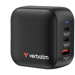 Verbatim Mini GaN Charger 70W Universal Negro Corriente alterna Carga rápida Interior