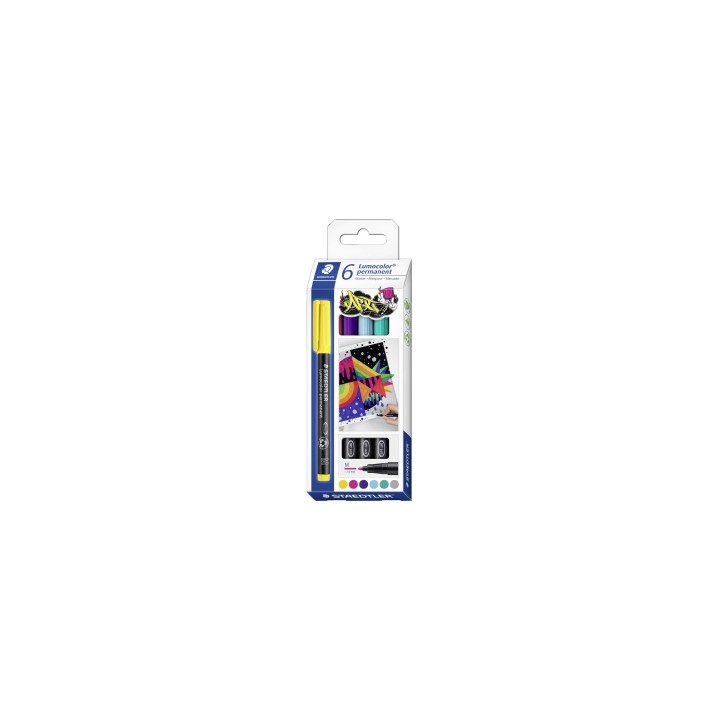 Staedtler Lumocolor permanent pen 317 marcador permanente 6 pieza(s)