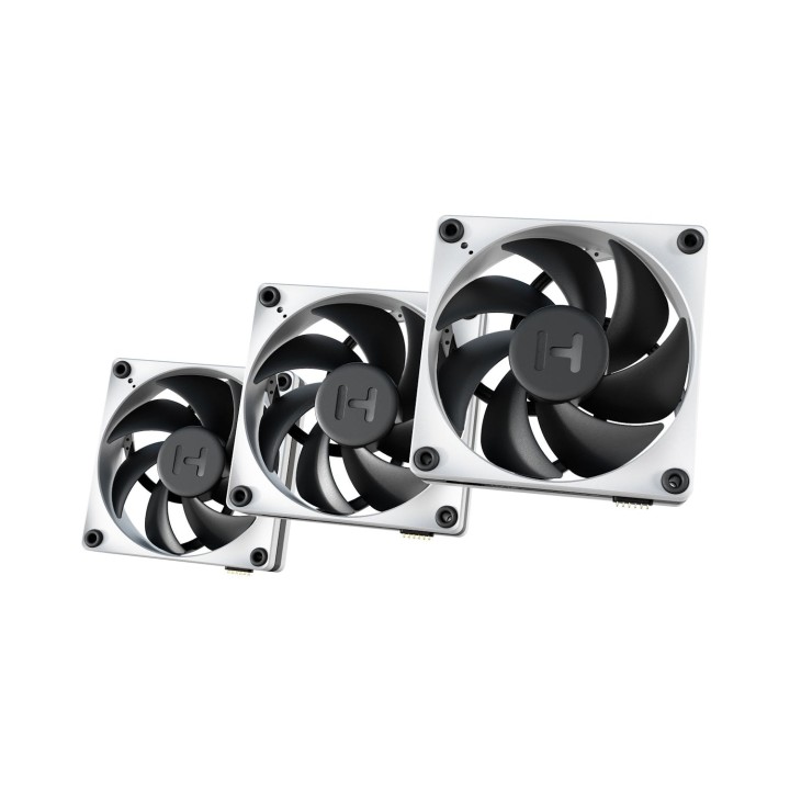 HYTE THICC FP12 Procesador Ventilador 12 cm Negro, Blanco 3 pieza(s)