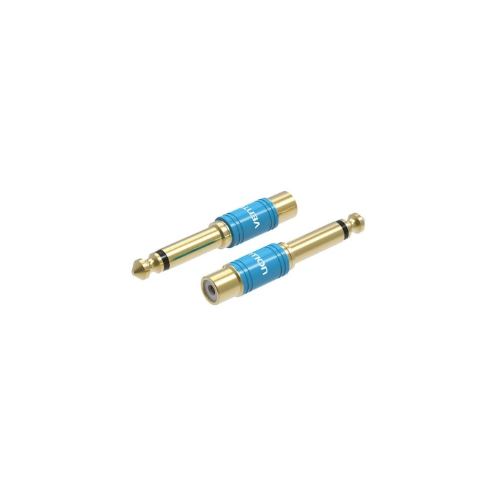 Vention Adaptador Jack VDD-C03/ RCA Hembra - Jack 6.5 Macho/ Azul
