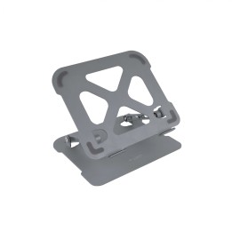 TooQ Soporte Elevador de Aluminio Ajustable Ergonómico para Portátiles, Gris