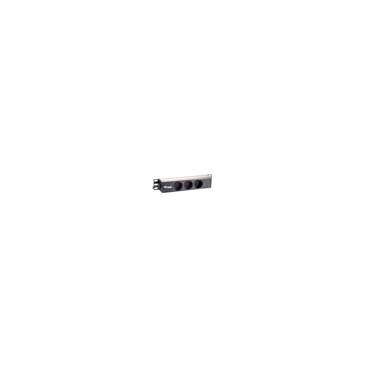 EQUIP 333299 REGLETA ALIMENTACION RACK ALUMINIO 10P 3 TOMAS 1U