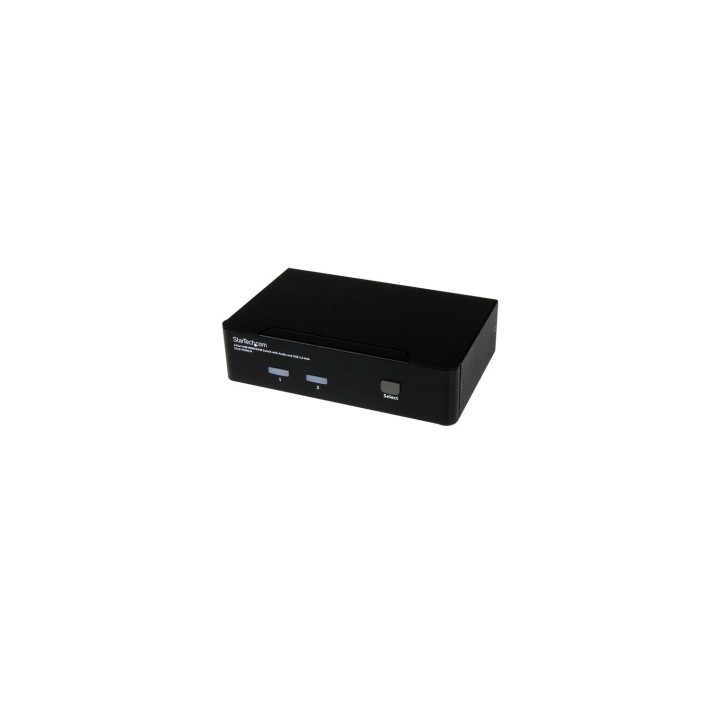 StarTech.com Conmutador Switch KVM 2 puertos HDMI con Hub Concentrador USB 2.0 Audio - 1920x1200 Negro