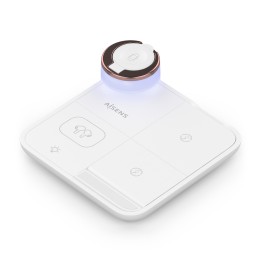 AISENS Cargador Inalambrico USB-C 4 en 1 De 15W Para Movil, Apple Watch, Auriculares Con Estuche De Carga, Blanco