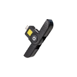 TooQ Lector Tarjetas Inteligentes, DNI Electrónico, USB-C, Negro