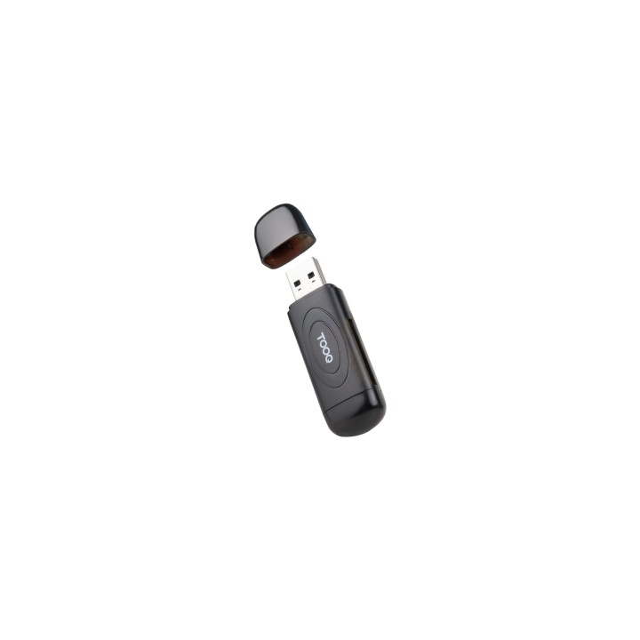 TooQ Lector de Tarjetas USB 3.0, 2 en 1, SD/TF, Negro