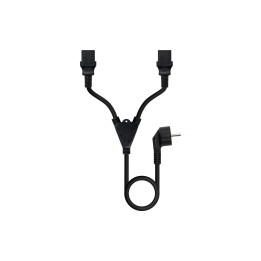 Nanocable Cable de Alimentación CEE7/M a 2xC13/H, Negro, 3 m