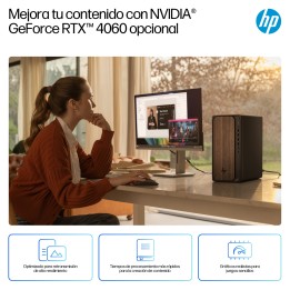 HP OmniDesk Desktop AI M03-0019ns PC Intel Core Ultra 5 225 16 GB DDR5-SDRAM 1 TB SSD Windows 11 Home Torre AI PC Madera, Negro
