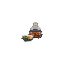 Ninja CRISPi Sencillo 3,8 L 1700 W Freidora de aire caliente Gris, Color piedra, Transparente