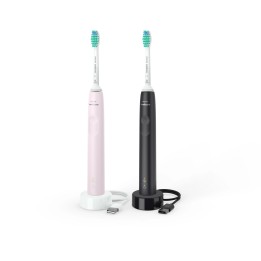 Philips 3100 series HX3675/15 2x Cepillos dental eléctrico sónicos - Negro/Rosa