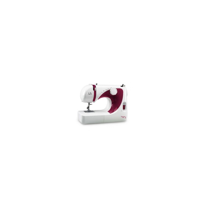Maquina de coser portatil jata 13 diseños de puntada motor 70w ojal en 4 tiempos asa transporte blanco rojo MC695