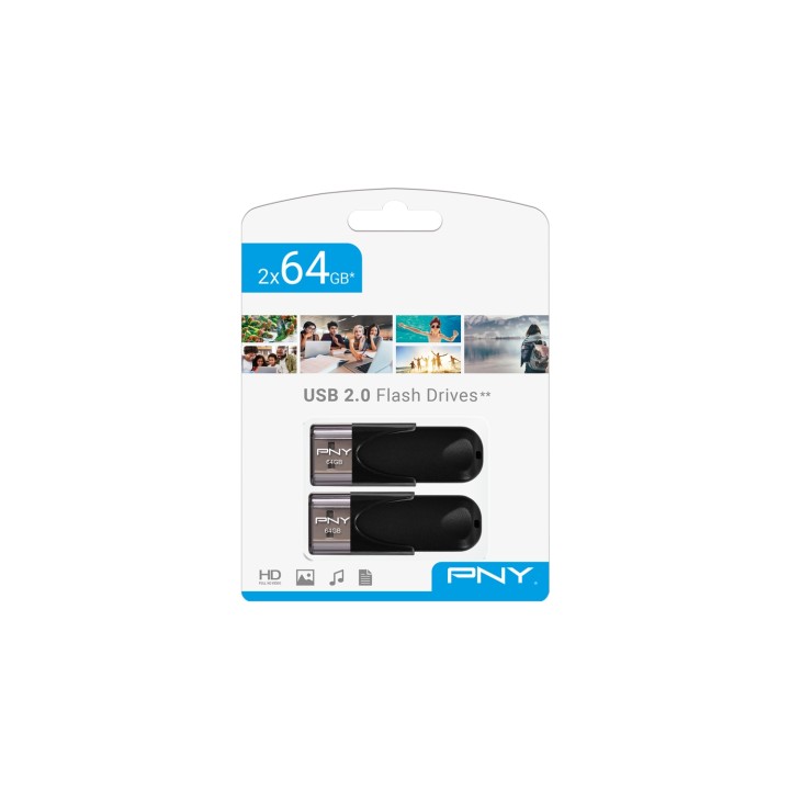 PNY Attaché 4 2.0 64GB unidad flash USB USB tipo A Negro