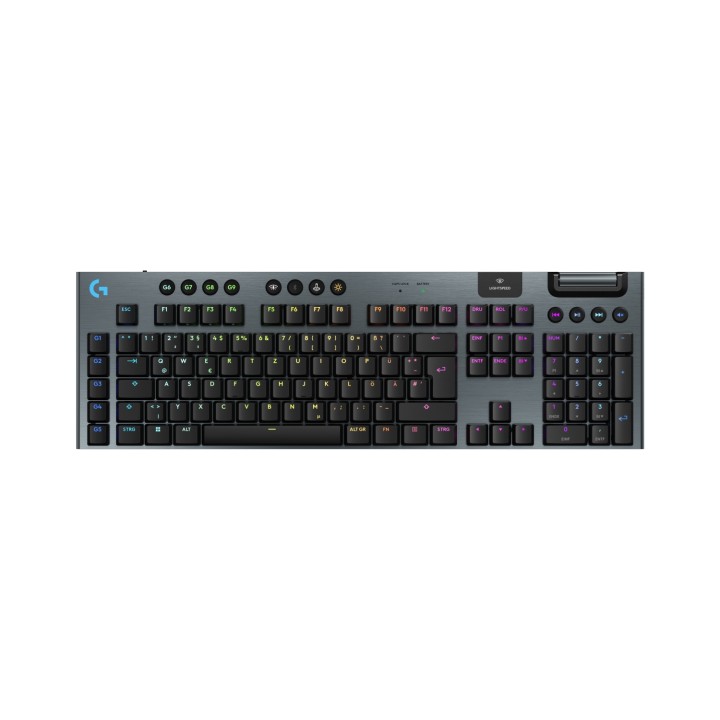 Logitech G G915 X LIGHTSPEED teclado Juego USB + RF Wireless + Bluetooth QWERTZ Alemán Negro