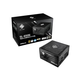 Asrock SL-650G Steel Legend unidad de fuente de alimentación 650 W 20+4 pin ATX ATX Negro