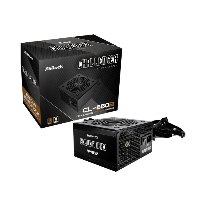 Asrock Challenger CL-650B unidad de fuente de alimentación 650 W 20+4 pin ATX ATX Negro