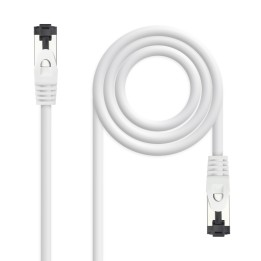 Nanocable Cable de Red Latiguillo Cat.8.1 2GHz LSZH SSTP AWG26, Blanco, 25 cm
