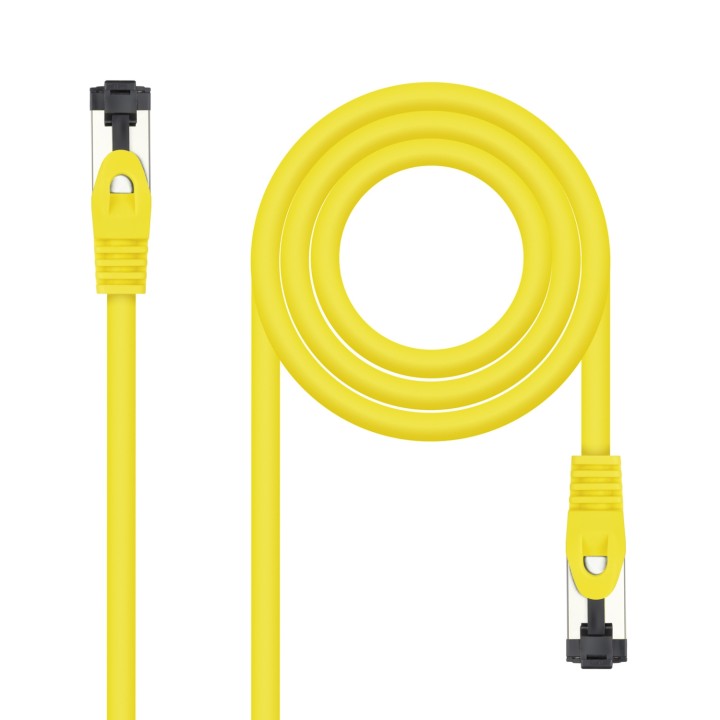 Nanocable Cable de Red Latiguillo Cat.8.1 2GHz LSZH SSTP AWG26, Amarillo, 2 m