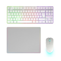 Mars Gaming MCPWTKLWES teclado Ratón incluido Juego RF inalámbrica + USB QWERTY Español Blanco