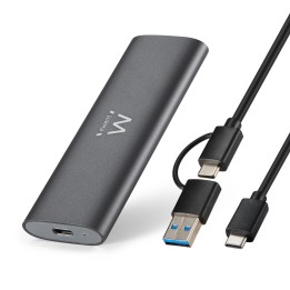 Ewent EW7060 caja para disco duro externo Caja externa para unidad de estado sólido (SSD) Gris Oscuro