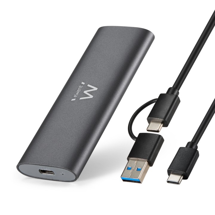 Ewent EW7060 caja para disco duro externo Caja externa para unidad de estado sólido (SSD) Gris Oscuro