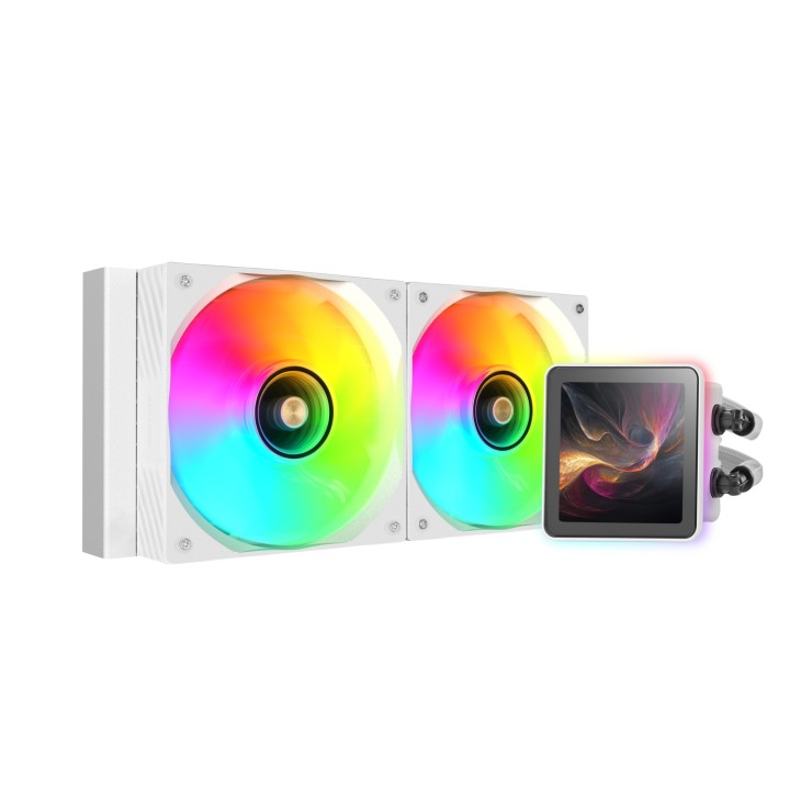 Mars Gaming ML-VISIONPRO240W Procesador Sistema de refrigeración líquida todo en uno 12 cm Blanco 1 pieza(s)