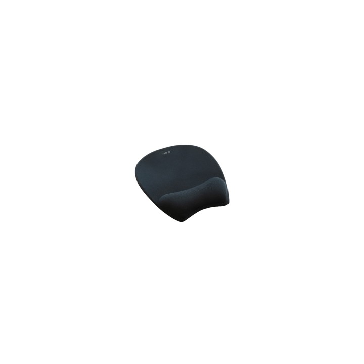 TooQ Alfombrilla para ratón ergonómica con reposamuñecas de Espuma Viscoelástica, Negro