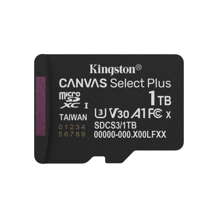 Kingston Technology 1TB micSDXC Canvas Select Plus Gen3 150R A1 (Adaptador de SD no incluido)
